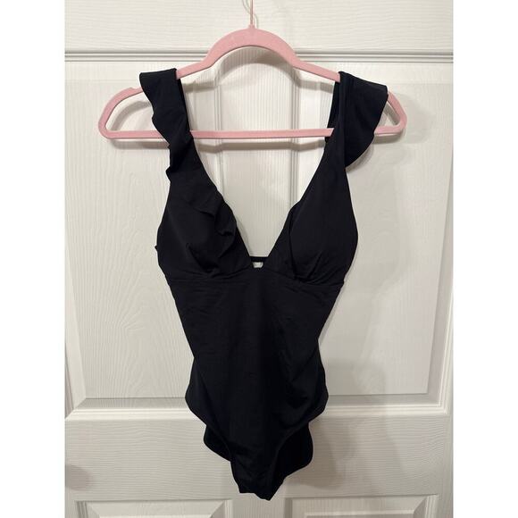 NWT SEA LEVEL Australia Eco Essentials Frill Black One Piece, sz US 6 - Picture 5 of 9
